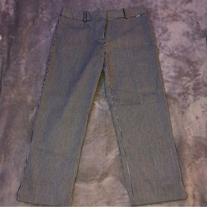 River island grey striped cropped  pants